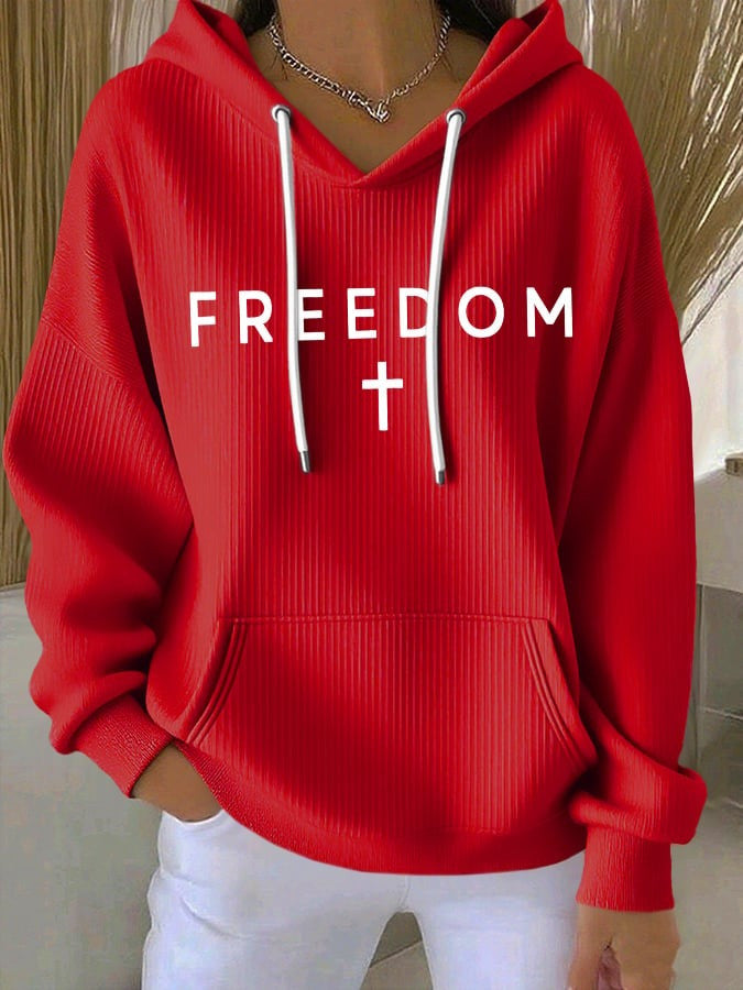 Red Charlie Kirk Freedom Hoodie Memorial Merch Wear Red For Charlie Kirk Day 2025 Apparel - Lilybirchmarket