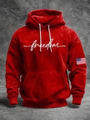 Red Charlie Kirk Freedom Hoodie Memorial Merch Wear Red For National Charlie Kirk Day - Lilybirchmarket
