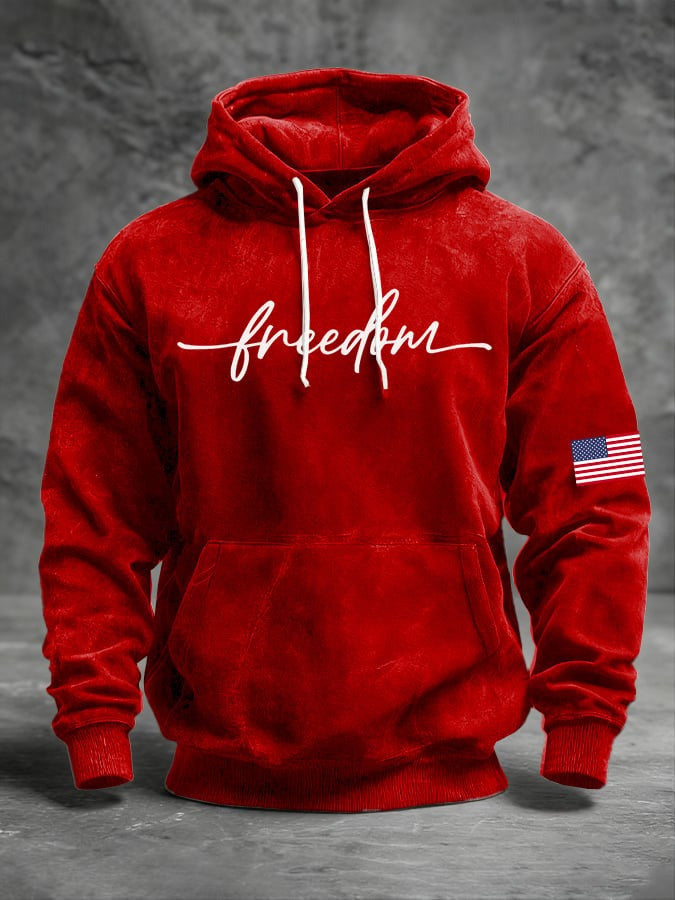 Red Charlie Kirk Freedom Hoodie Memorial Merch Wear Red For National Charlie Kirk Day - Lilybirchmarket