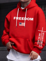Red Charlie Kirk Freedom Hoodie Never Forget Wear Red Day 2025 Tribute To Charlie Kirk Merch - Lilybirchmarket