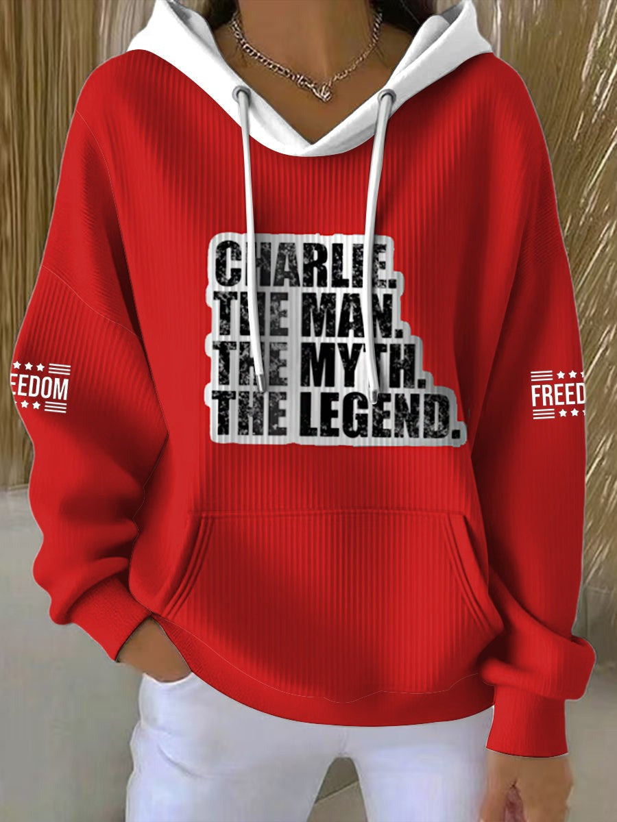 Red Charlie Kirk Freedom Hoodie The Man The Myth The Legend Remembrance October 14 Day - Lilybirchmarket