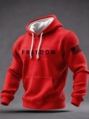 Red Charlie Kirk Freedom Hoodie USA Flag Patriotic Apparel Gifts For Husband - Lilybirchmarket