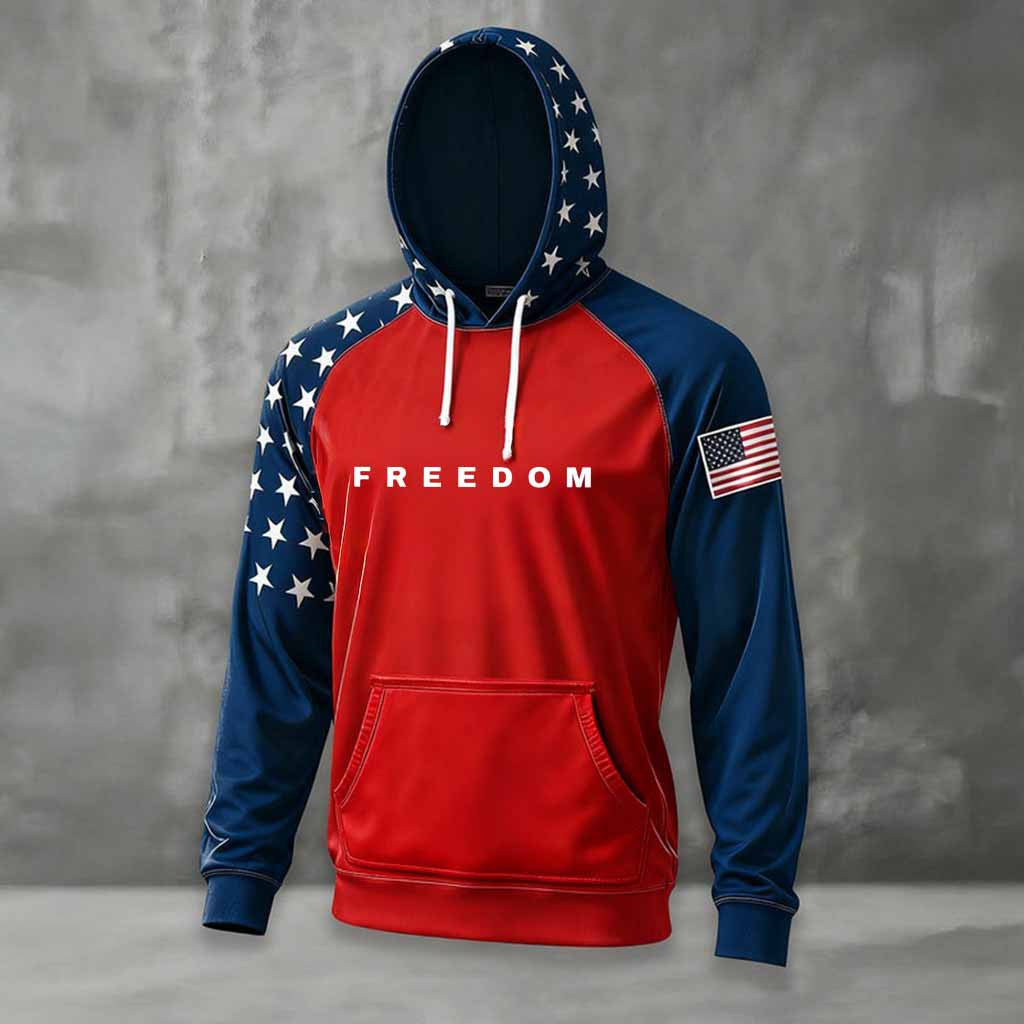 Red Charlie Kirk Freedom Hoodie Wear Red For October 14Th Charlie Kirk Day Merch Apparel - Lilybirchmarket