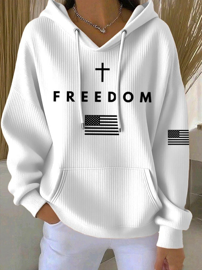 Red Charlie Kirk Freedom Hoodie Women's October 14 Day Tribute Remembrance For CK Merch - Lilybirchmarket