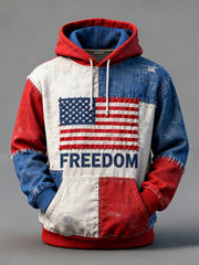 Red Charlie Kirk Freedom Merch Hoodie 3D Print Vintage American Flag Remembrance Day Clothes - Lilybirchmarket