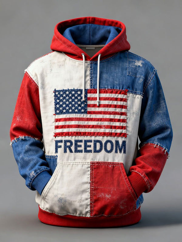 Red Charlie Kirk Freedom Merch Hoodie 3D Print Vintage American Flag Remembrance Day Clothes - Lilybirchmarket