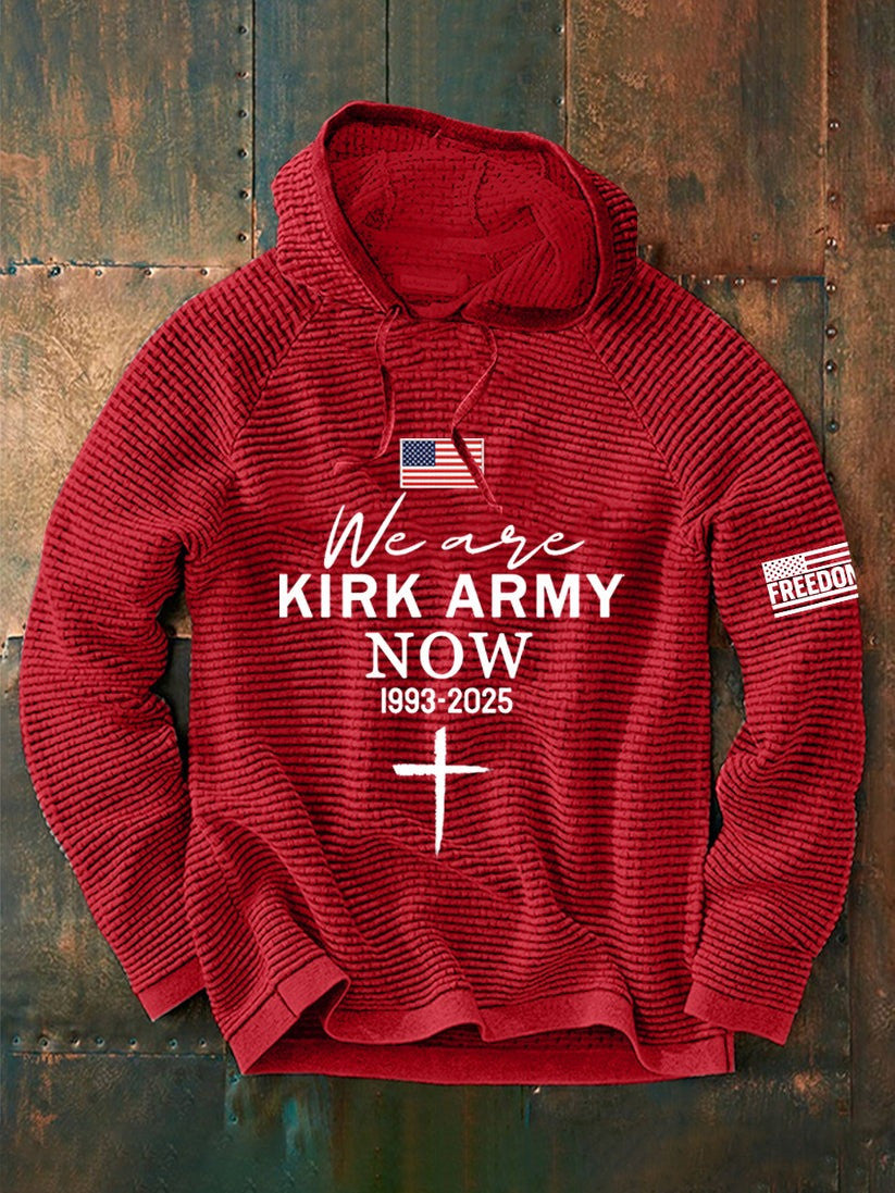 Red Charlie Kirk Freedom We Are Kirk Army Now Hoodie Faith Red Day Charlie Kirk Merch - Lilybirchmarket