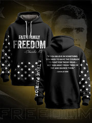 Red Charlie Kirk Hoodie Faith Family Freedom If You Believe In Something October 14 Merch - Lilybirchmarket