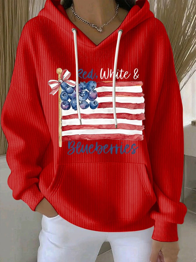 Red Charlie Kirk Hoodie Red White And Blueberries October 14 Charlie Kirk Day Memorial Gifts - Lilybirchmarket