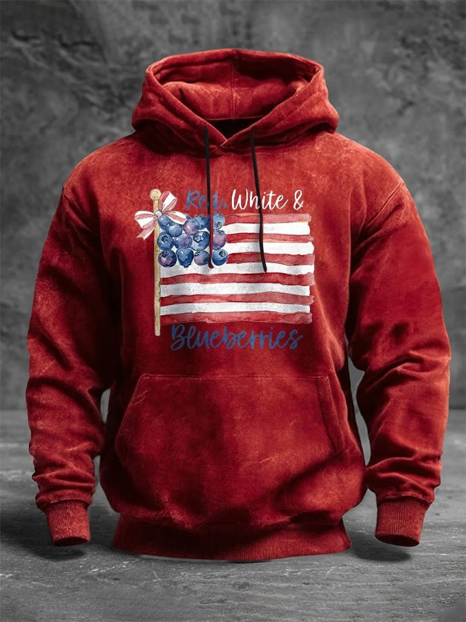 Red Charlie Kirk Hoodie Red White And Blueberries Wear Red For Charlie Kirk Day Gifts - Lilybirchmarket