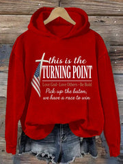 Red Charlie Kirk Hoodie This Is The Turning Point USA Charlie Kirk Shooters Memorial Merch - Lilybirchmarket