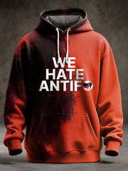 Red Charlie Kirk Hoodie We Hate Antifa October 14 Birthday Gift For Trump Supporters - Lilybirchmarket