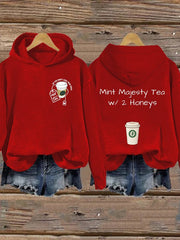 Red Charlie Kirk Merch Hoodie Mint Majesty Tea W 2 Honeys So You Don't Lose Your Voice - Lilybirchmarket