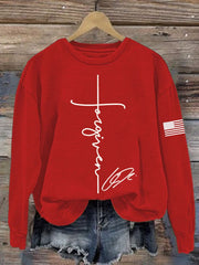 Red Charlie Kirk Sweatshirt Forgiven Sweatshirt Gifts For Trump Supporters - Lilybirchmarket