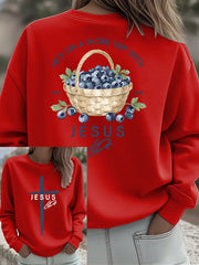 Red Charlie Kirk Sweatshirt He's On A Trip With Jesus Sweatshirt Faith Gifts For Patriots - Lilybirchmarket