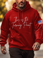Red Charlie Kirk This Is The Turning Point Hoodie TPUSA Merch Wear Red On October 14 Day - Lilybirchmarket