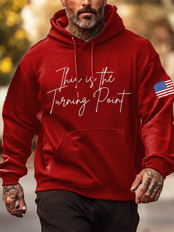 Red Charlie Kirk This Is The Turning Point Hoodie TPUSA Merch Wear Red On October 14 Day - Lilybirchmarket