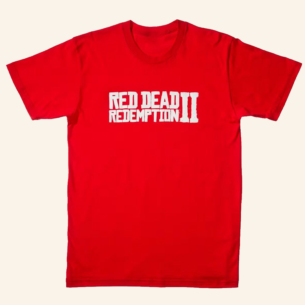 Red Dead Redemption Merch Red Dead Redemption II Logo Red T-Shirt Gifts For Him - Lily Birch Market