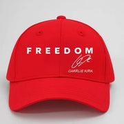 Red Freedom Charlie Kirk Hat Charlie Kirk Funeral Merch Patriotic Gifts For Men - Lilybirchmarket