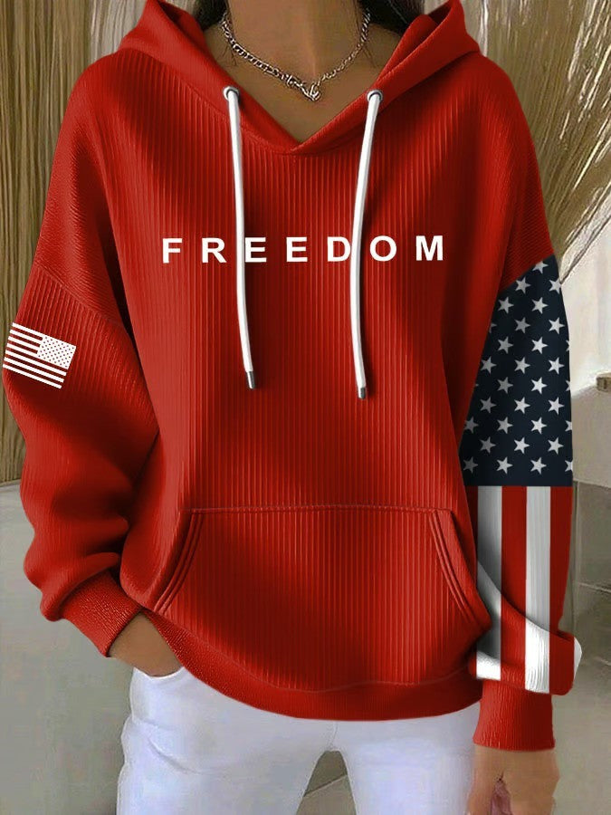 Red Freedom Charlie Kirk Hoodie Make Freedom Great Again Merch Gifts For Patriots - Lilybirchmarket