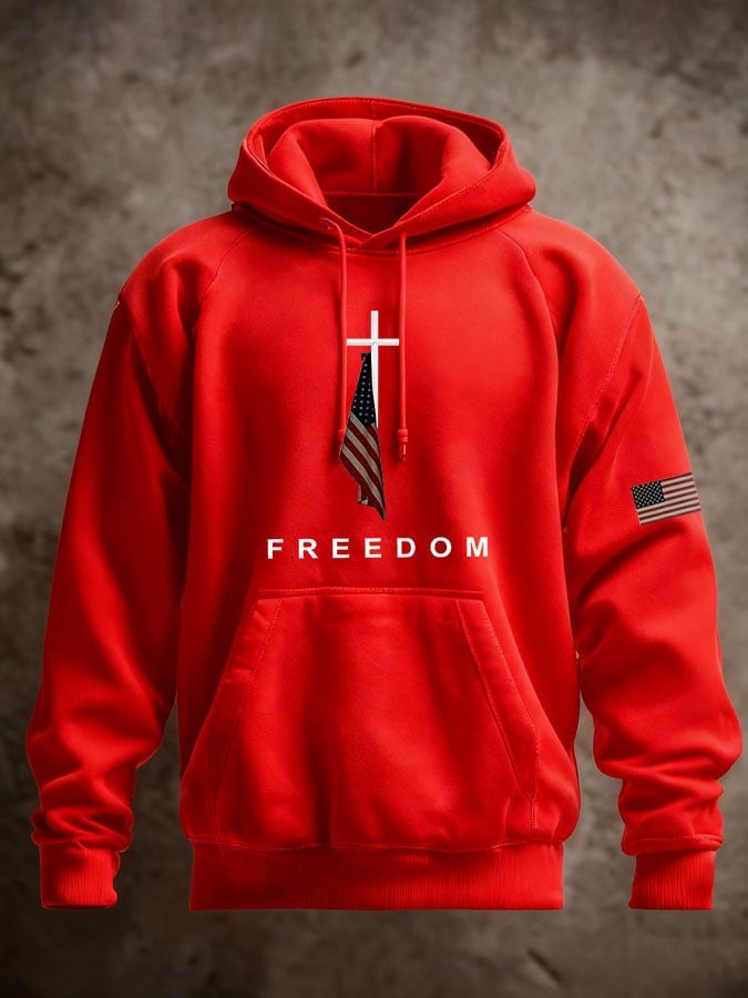 Red Freedom Charlie Kirk Hoodie Memorial Charlie Kirk Funeral Merch Wear Red Day 2025 - Lilybirchmarket