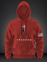 Red Freedom Charlie Kirk Hoodie Memorial Merch National Charlie Kirk Day Wear Red Clothes - Lilybirchmarket