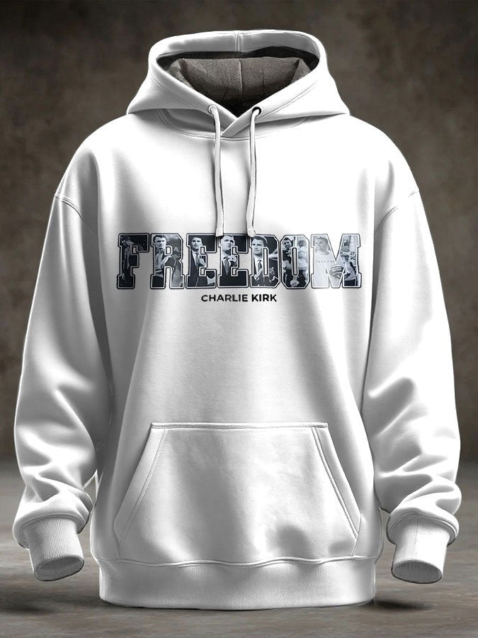 Red Freedom Charlie Kirk Hoodie TPUSA Support Wear Red On October 14 Day Tribute Clothes - Lilybirchmarket