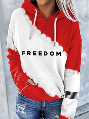 Red Freedom Charlie Kirk Hoodie Turning Point USA Merch National Charlie Kirk Day Clothing - Lilybirchmarket