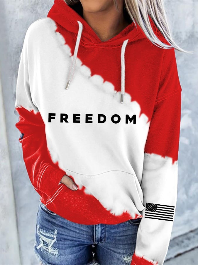 Red Freedom Charlie Kirk Hoodie Turning Point USA Merch National Charlie Kirk Day Clothing - Lilybirchmarket