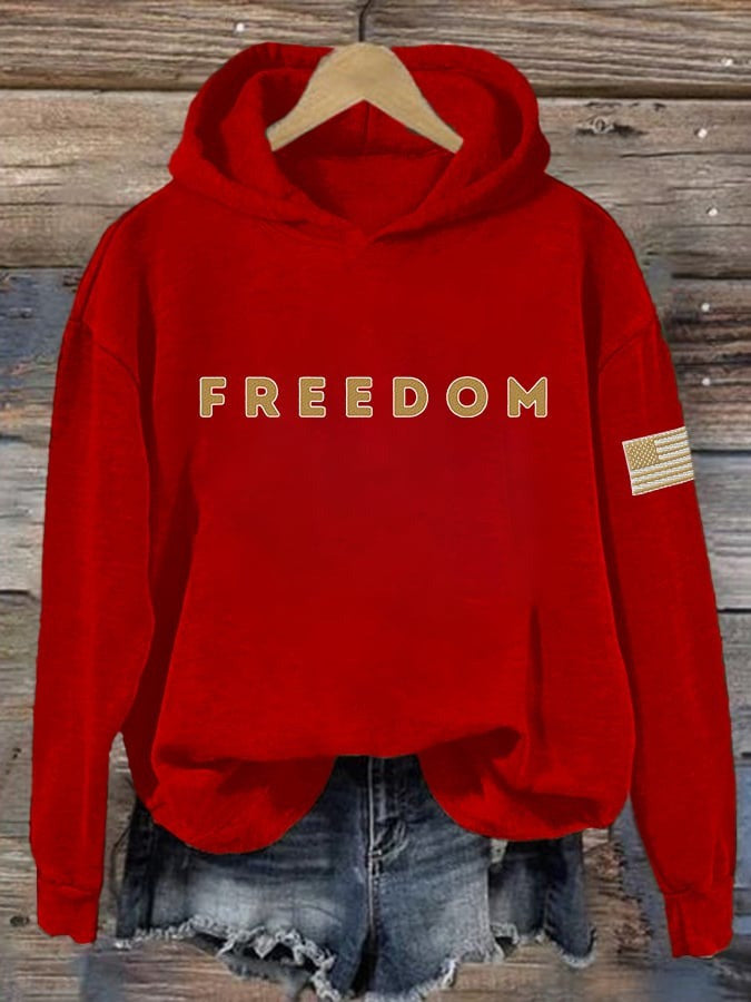Red Freedom Charlie Kirk Hoodie Turning Point USA Wear Red October 14 Birthday Tribute - Lilybirchmarket