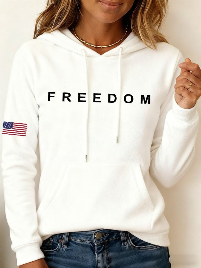Red Freedom Charlie Kirk Hoodie Women's Support Wear Red On October 14 Birthday Tribute - Lilybirchmarket