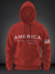 Red Freedom Charlie Kirk Merch Hoodie America Will Never Be The Same RIP Charlie Kirk Day - Lilybirchmarket