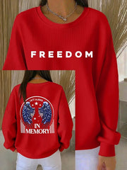 Red Freedom Charlie Kirk Sweatshirt Oct 14 In Memory Sweatshirt Gifts For MAGA Supporters - Lilybirchmarket