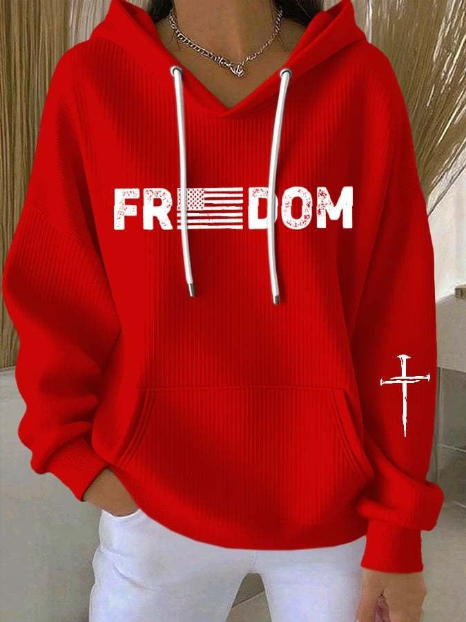 Red Freedom Hoodie Charlie Kirk Remembrance Day Wear Red On October 14 Birthday Merch - Lilybirchmarket