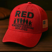 RED Friday Hat Embroidered Remember Everyone Deployed Hat Gifts For Veterans - Lilybirchmarket