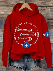 RED Friday Hoodie We Wear Red Until They All Come Home Hooded Sweatshirt Gifts For Her - Lilybirchmarket