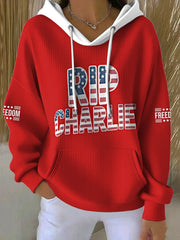 Red RIP Charlie Kirk Freedom Hoodie Remembrance October 14 Charlie Kirk Day Memorial Merch - Lilybirchmarket