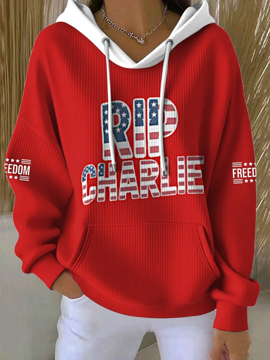 Red RIP Charlie Kirk Freedom Hoodie Remembrance October 14 Charlie Kirk Day Memorial Merch - Lilybirchmarket