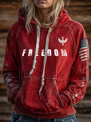 Red RIP Charlie Kirk Freedom Hoodie Vintage Retro October 14 Charlie Kirk Day Clothing - Lilybirchmarket