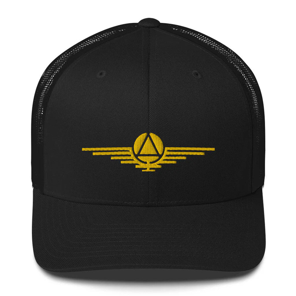 Red Rising Merch Embroidered Gold Sigil Trucker Hat Birthday Present For Him - Lilybirchmarket