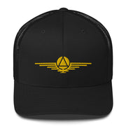 Red Rising Merch Embroidered Gold Sigil Trucker Hat Birthday Present For Him - Lilybirchmarket