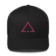 Red Rising Merch Embroidered Pink Sigil Trucker Hat Gift Ideas For Wife - Lilybirchmarket