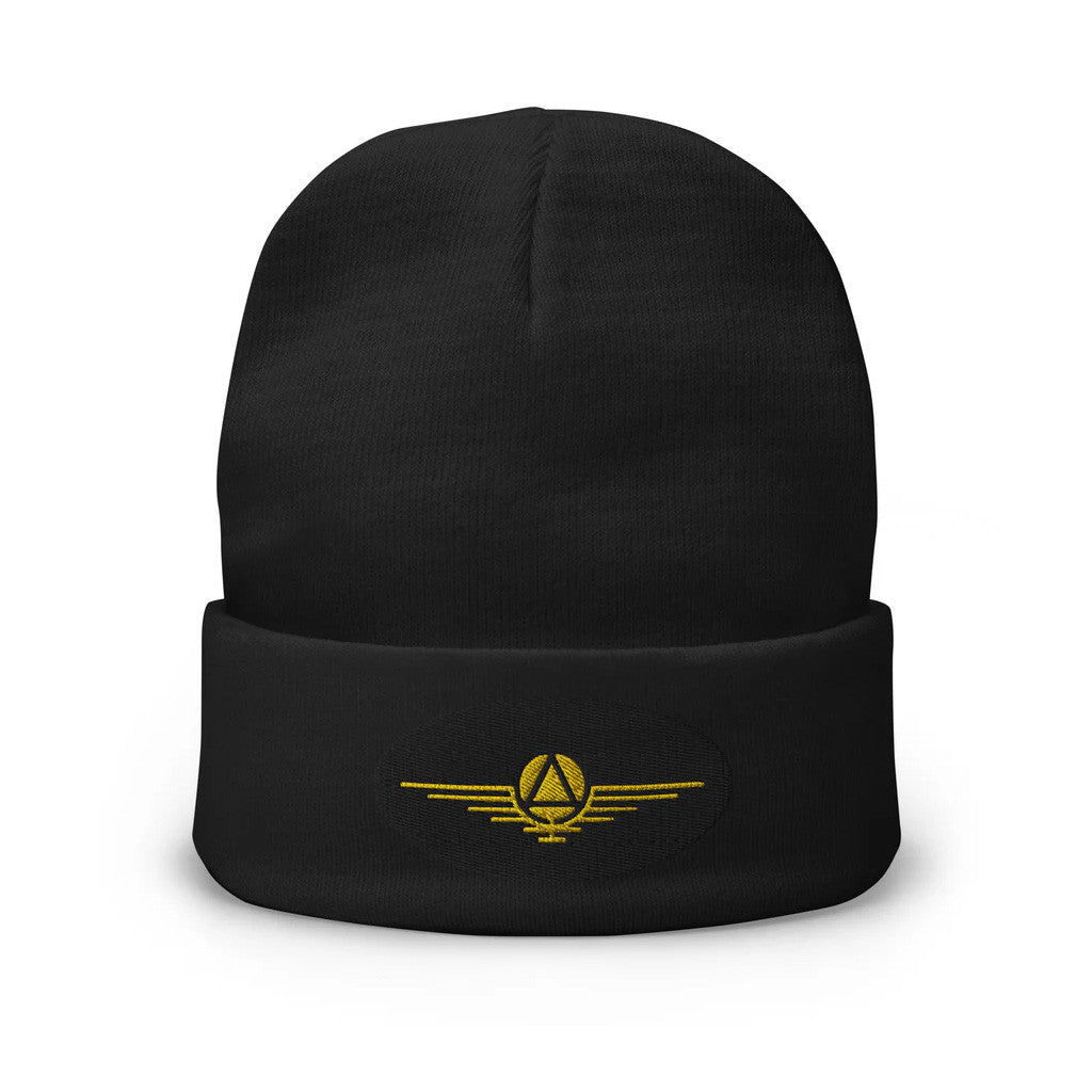 Red Rising Merch Gold Sigil Embroidered Beanie Birthday Present For Dad - Lilybirchmarket