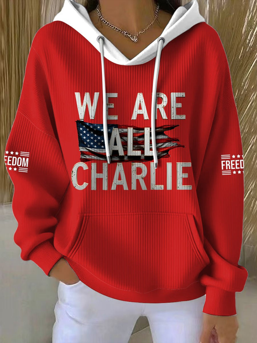 Red We Are Charlie Kirk Freedom Hoodie Tribute October 14 Charlie Kirk Day Memorial Clothing - Lilybirchmarket