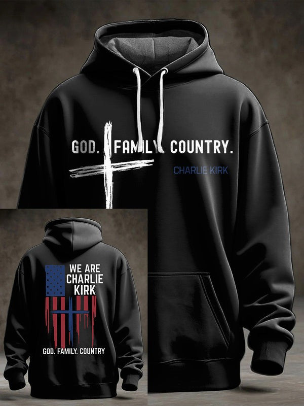 Red We Are Charlie Kirk Hoodie God Family Country Remembrance Day Clothing Supporters Gifts - Lilybirchmarket