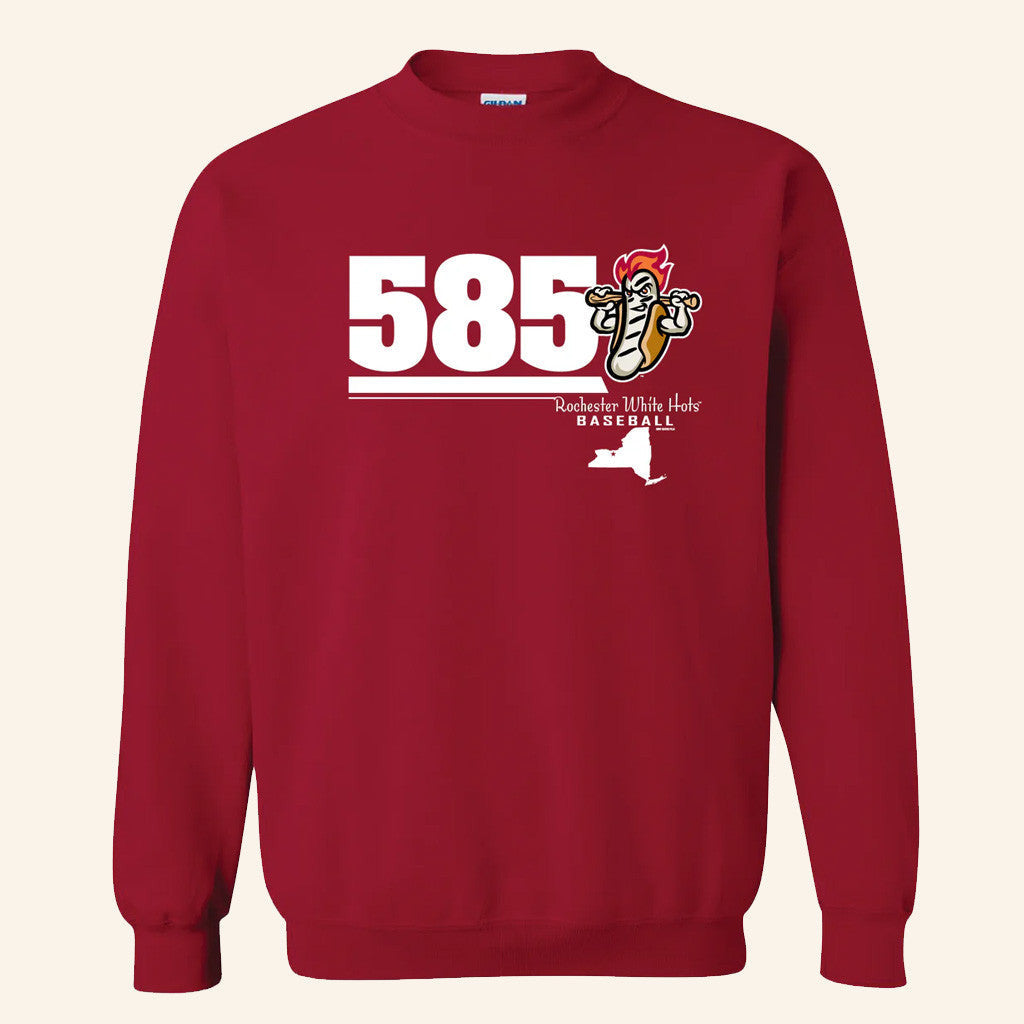 Redwings Merch Rochester White Hots Area Code Crewneck Sweatshirt Gifts For Him - Lilybirchmarket