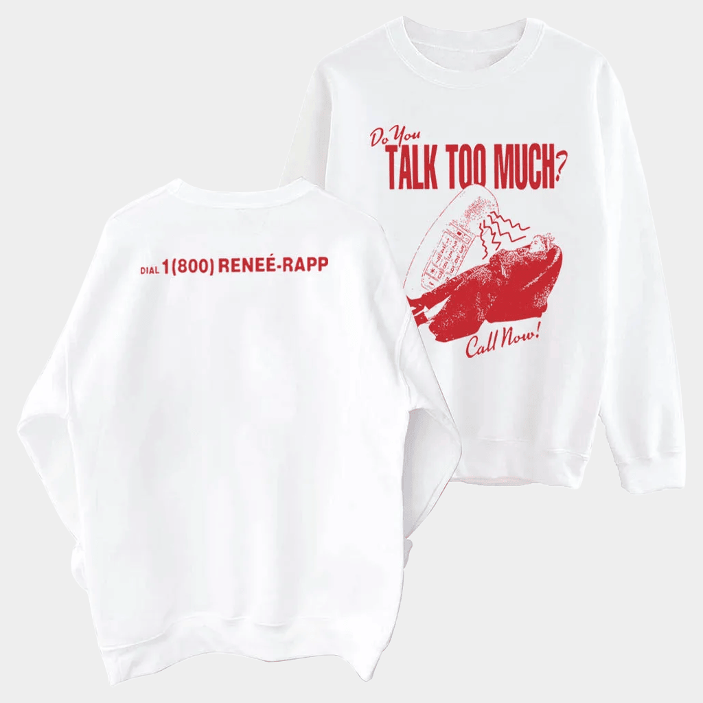Renee Rapp Merch Renee Rapp Talk Too Much Sweatshirt Snow Angel Album Sweatshirt Fans Gifts - Lilybirchmarket