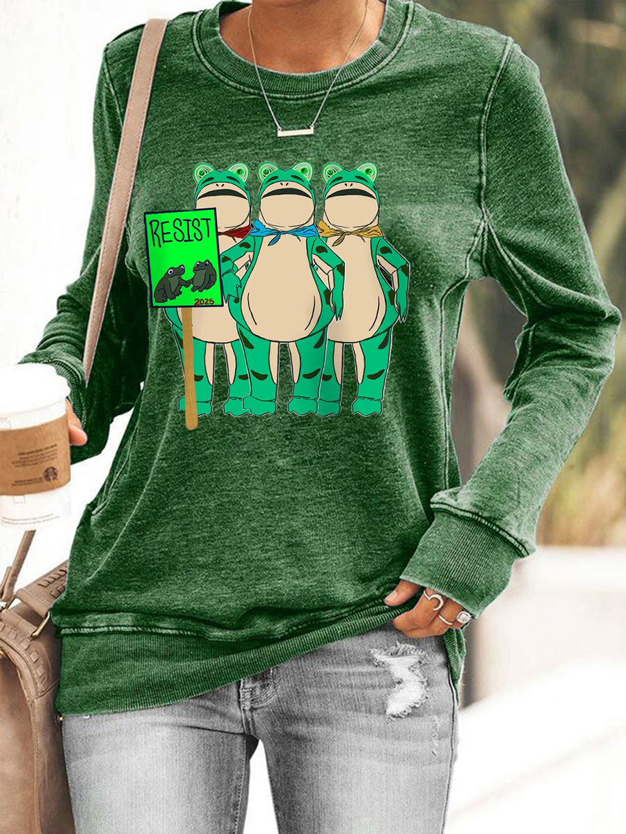 Resist Portland Frog Sweatshirt No Kings 8647 Movement Sweatshirt No Kings In America Apparel - Lilybirchmarket