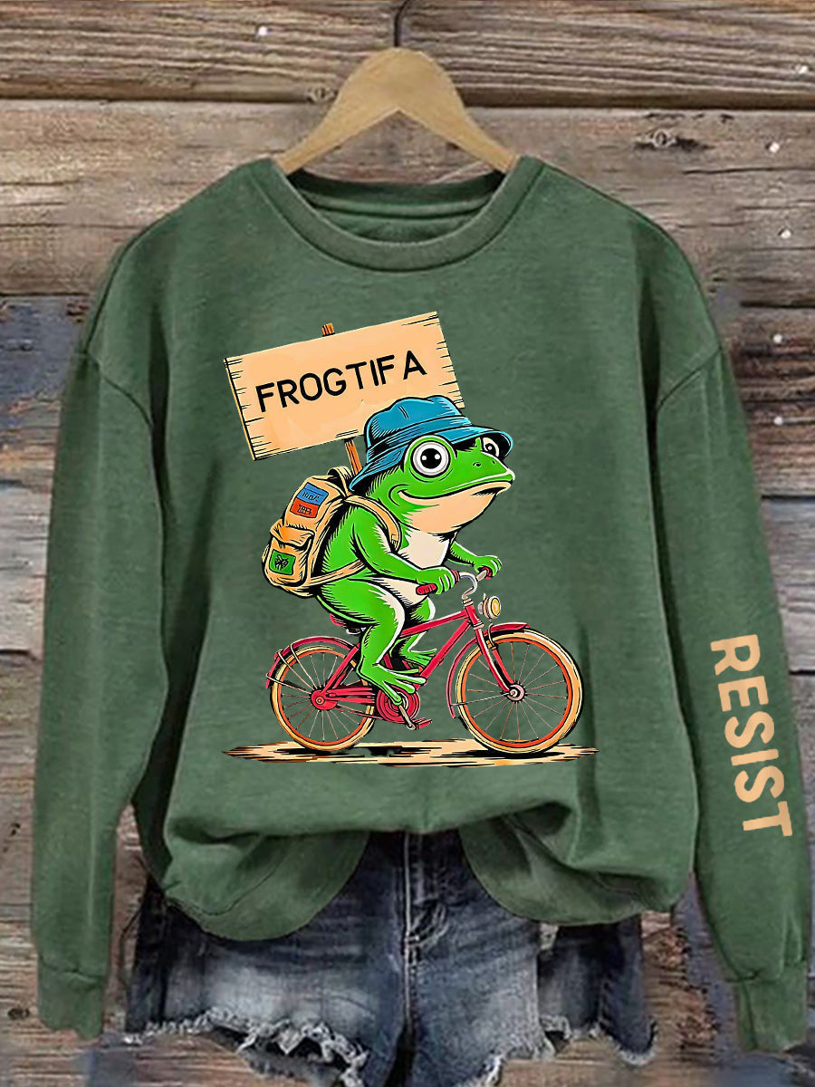 Resist Portland Frog Sweatshirt No Kings Merch No Kings In America Sweatshirt - Lilybirchmarket