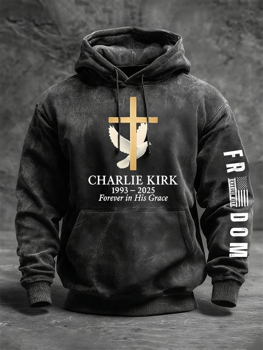 Rest In Peace Charlie Kirk Hoodie Forever In His Grace Freedom Clothing Memorial Gifts - Lilybirchmarket